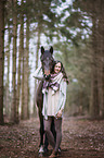 Hanoverian Horse with woman