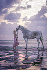 Hanoverian Horse with woman