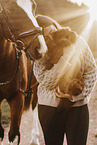 woman with Hanoverian and Havanese