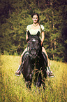 woman rides coldblood