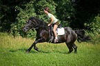 woman rides coldblood