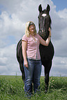 young woman with horse