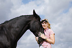 young woman with horse