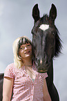 young woman with horse