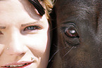 young woman with horse
