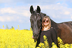 woman and Heavy Warmblood