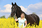 woman and Heavy Warmblood