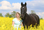 woman and Heavy Warmblood