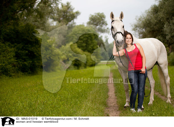 woman and hessian warmblood / MAS-01019