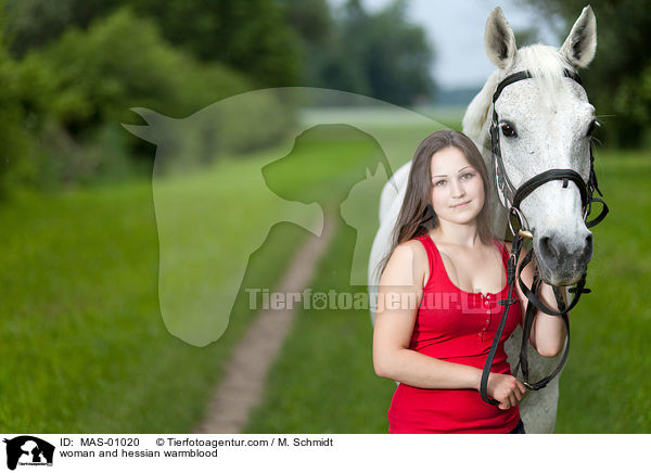 woman and hessian warmblood / MAS-01020