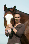 woman with Hessian warmblood