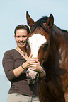 woman with Hessian warmblood