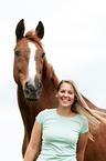woman with Hessian warmblood