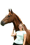 woman with Hessian warmblood