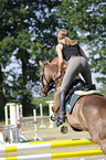 jumping Holsteiner horse