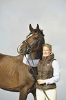 woman with Holsteiner warmblood