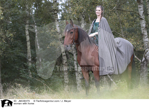 Frau mit Pferd / woman with horse / JM-08475
