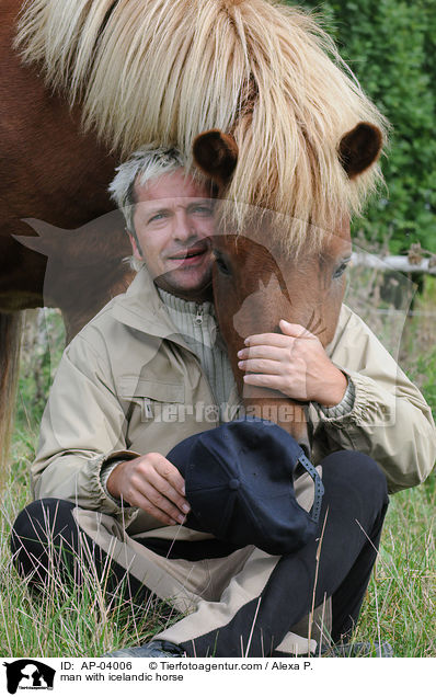 Mann mit Islnder / man with icelandic horse / AP-04006
