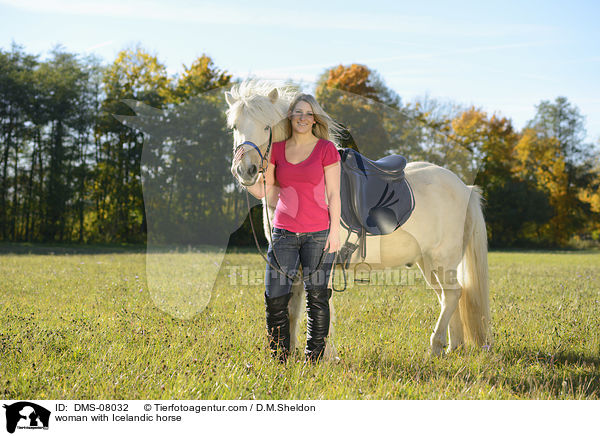 Frau mit Islnder / woman with Icelandic horse / DMS-08032