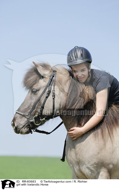 Mdchen mit Islnder / girl with Icelandic Horse / RR-60683