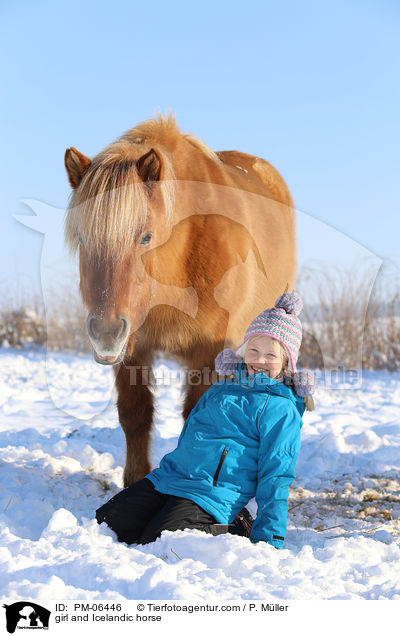 Mdchen und Islnder / girl and Icelandic horse / PM-06446