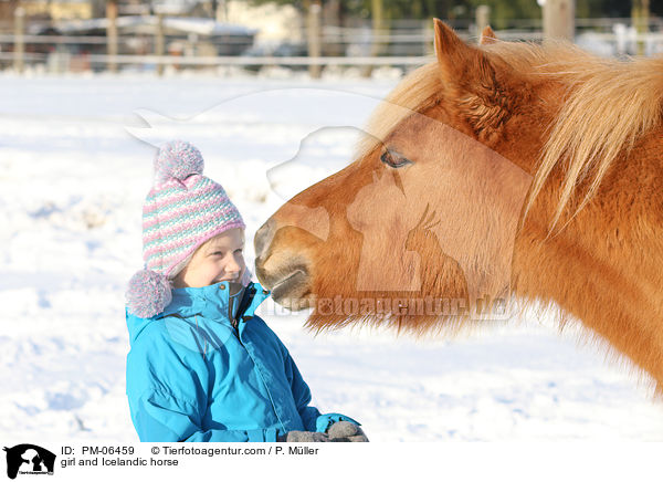 Mdchen und Islnder / girl and Icelandic horse / PM-06459