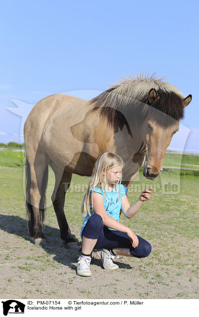 Islnder mit Mdchen / Icelandic Horse with girl / PM-07154