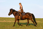 riding with Icelandic horse