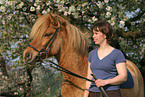 woman with Icelandic horse