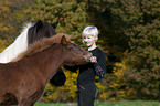 woman with Icelandic horses