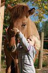 girl and Icelandic horse