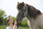girl with Icelandic Horse