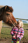 child and Icelandic horse