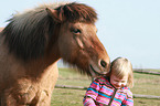 child and Icelandic horse