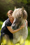 woman and Icelandic horse