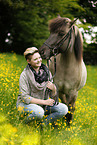 woman and Icelandic horse