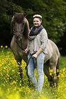 woman and Icelandic horse