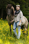 woman and Icelandic horse