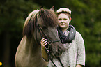 woman and Icelandic horse
