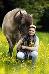woman and Icelandic horse