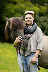 woman and Icelandic horse