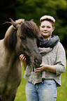 woman and Icelandic horse