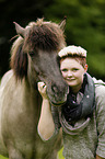 woman and Icelandic horse