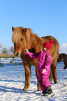 girl and Icelandic horse