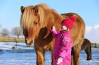 girl and Icelandic horse