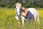 woman and Icelandic horse