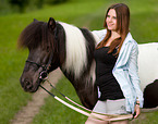woman and Icelandic horse