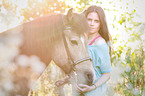 woman and Icelandic horse