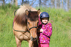 girl and Icelandic horse