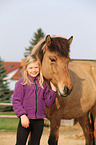 girl and Icelandic Horse